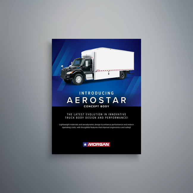 Morgan Aerostar concept truck body with aerodynamic design and lightweight construction