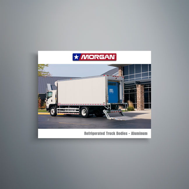 Morgan refrigerated aluminum truck body with rear liftgate for temperature-controlled delivery