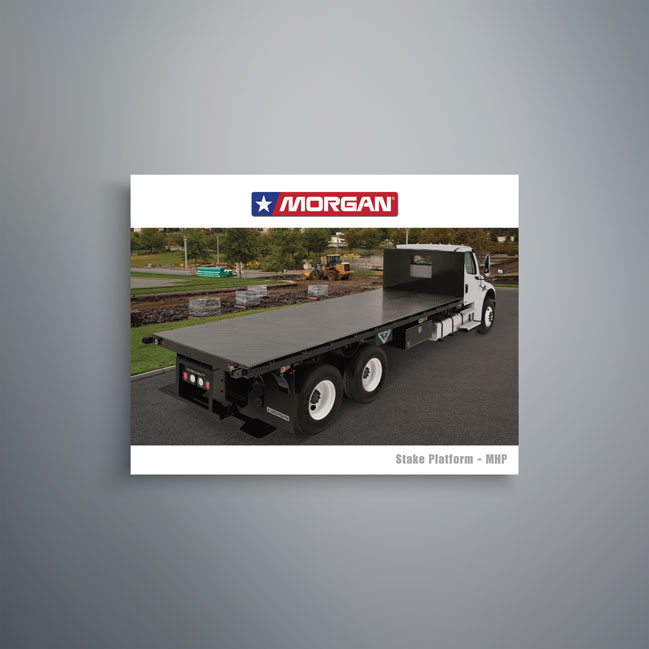 Morgan heavy-duty stake platform MHP truck body for hauling materials on construction site
