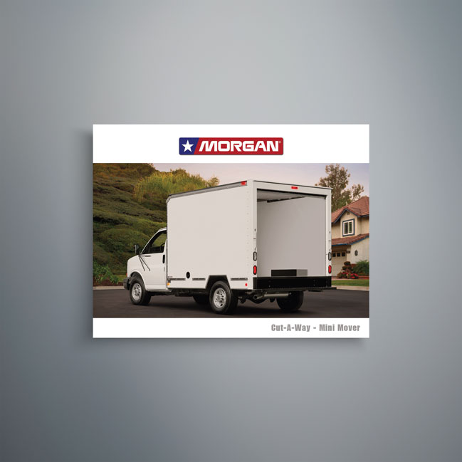 Morgan cutaway mini mover truck body for compact delivery and moving applications